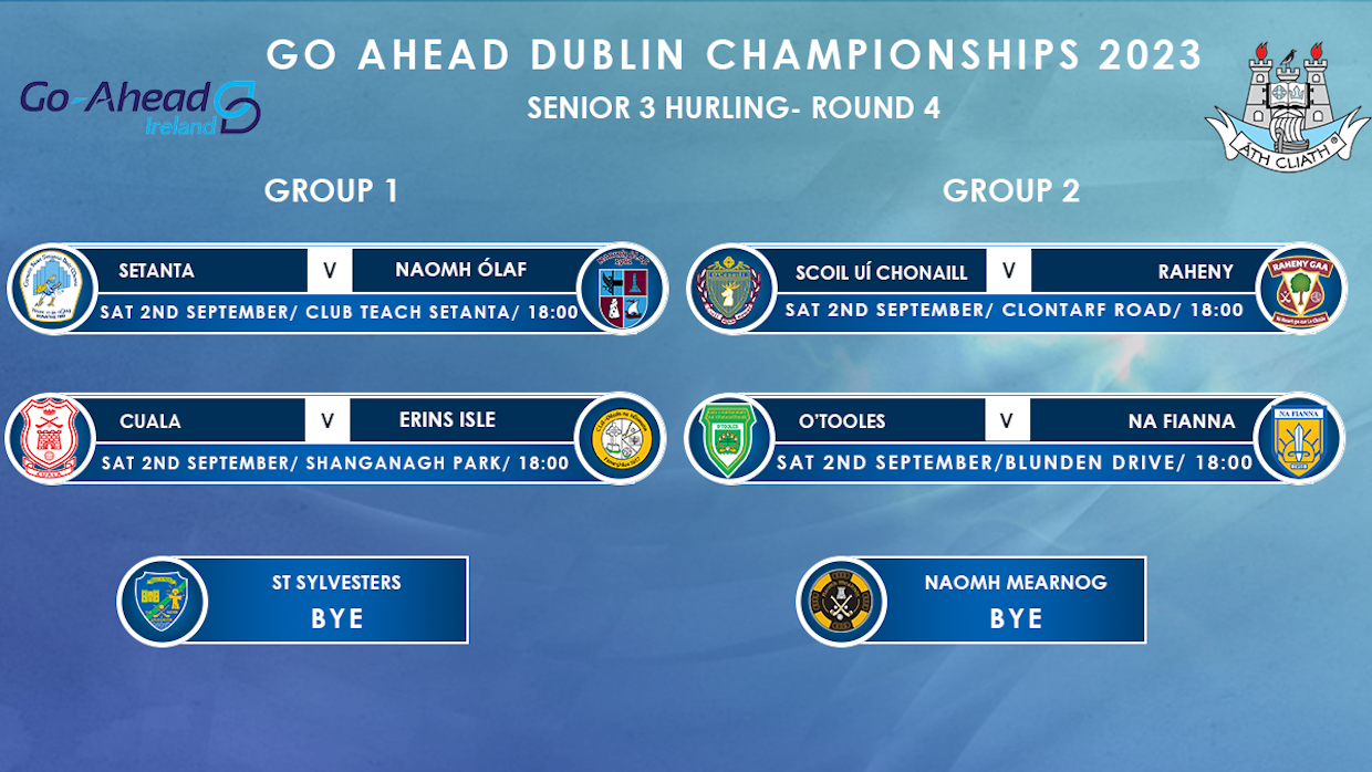 2023 GoAhead Dublin Hurling Championship Fixtures