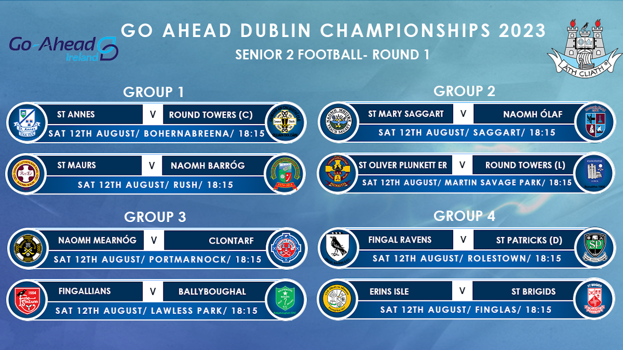 2023 Go Ahead Dublin Football Championship Fixtures